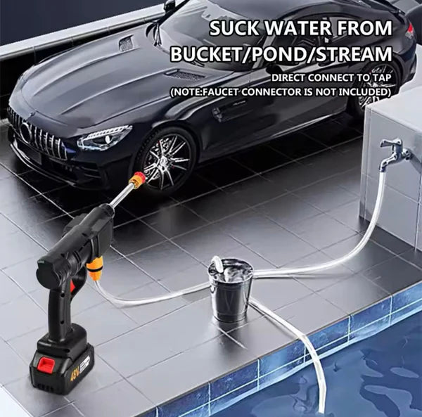 Double Battery Car Washer Gun – مسدس غسيل سيارات ببطاريتين
